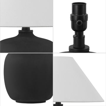 Delphi 18.25" Minimalist Scandinavian Resin/Iron LED Table Lamp - JONATHAN Y